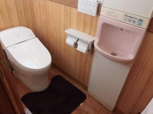 Baño pequeño con aseo y lavamanos en Minpaku Nagashima room1 / Vacation STAY 1028 en Kuwana