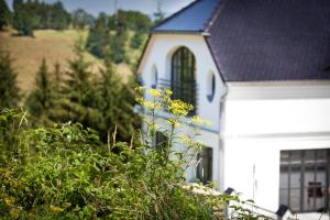 Vonkajšia záhrada v ubytovaní Dom Młyńsko