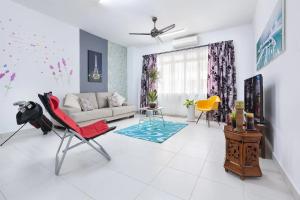 Χώρος καθιστικού στο Homestay@AEON Desa Tebrau