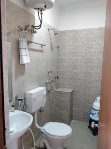 甘托克Hotel Ninamma的带马桶和水槽的浴室