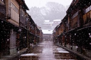 Το Kanazawa no yado Ikedaya τον χειμώνα
