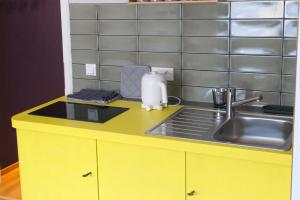Küche/Küchenzeile in der Unterkunft Momerooms – Appartement am Momering