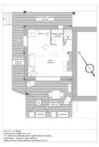 Gîte C 1.2.3 Soleil平面图