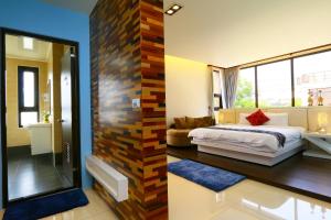 Katil atau katil-katil dalam bilik di Sakura Love River Bed and Breakfast