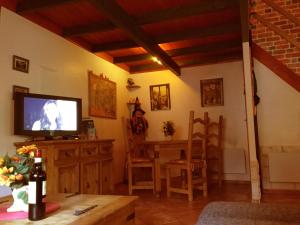 Televisyen dan/atau pusat hiburan di Ferienhaus Hagenwinkel