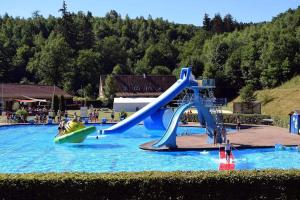 a water park with a slide in the water at Ferienwohnung Schmuckstück in Wolfshagen