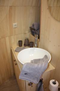 Phòng tắm tại Igluhut Tiny House Winterberghof
