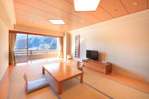 TV a/nebo společenská místnost v ubytování Akazawa Onsen Hotel