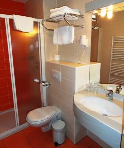Koupelna v ubytování Hotel Bela Krajina