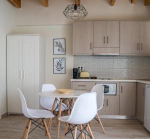 Kuchyň nebo kuchyňský kout v ubytování Aelia Apartments