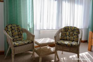 Posezení v ubytování Ferienwohnung Holzinger