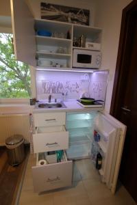 Kuchyňa alebo kuchynka v ubytovaní Szent Iván Apartman