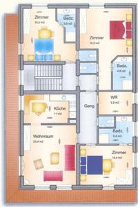 Plan piętra w obiekcie Appartement Schneeglöckchen