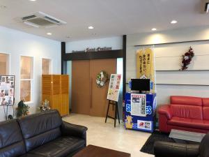 Zona de hol sau recepție la Hotel Crown Hills Kamaishi