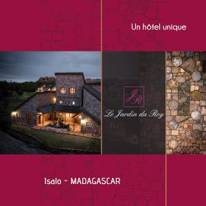 a collage of photos of a house and a website at Le Jardin du Roy in Ranohira