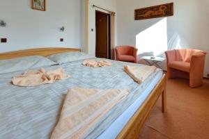 Letto o letti in una camera di Hotel Kovarna