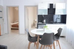Kuchyňa alebo kuchynka v ubytovaní Multi Apartment Łąkowa 18/13