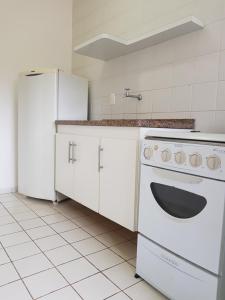 Kuchyň nebo kuchyňský kout v ubytování Omega Flat