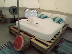 Postel nebo postele na pokoji v ubytování Glamping Due Amici