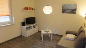 TV a/nebo společenská místnost v ubytování Ferienwohnung "Schonzeit"