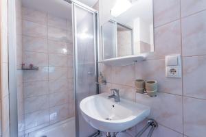Kúpeľňa v ubytovaní Gästehaus Huben