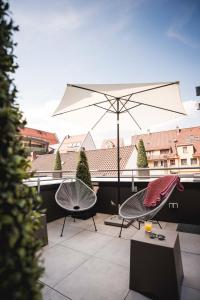 Balkón nebo terasa v ubytování Ulmer Münster Hotel