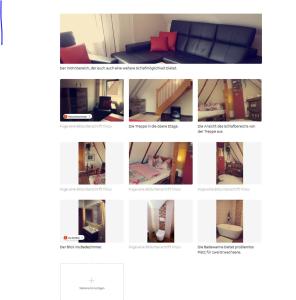un collage de fotos de una sala de estar en uebernachtung unna en Unna