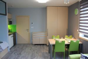 Kuchyň nebo kuchyňský kout v ubytování Apartments Severka