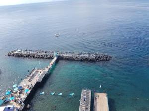 a large body of water with several boats in it at Viria B&B Sorrento in Sorrento