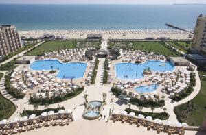 an aerial view of a resort with two pools at DIT Majestic Beach Resort - Ultra All Inclusive in Sunny Beach