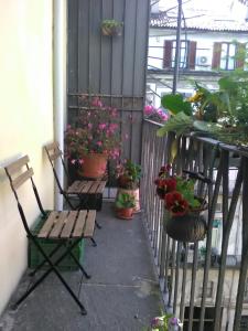 Balkón nebo terasa v ubytování Attic Hostel Torino