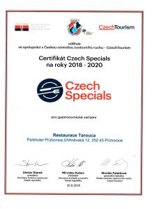 Certifikát, ocenenie alebo iný dokument vystavený v ubytovaní Park Hotel Pruhonice