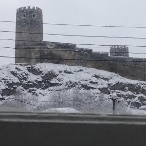 Castle að vetri til