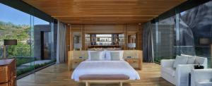Posezení v ubytování Six Senses Zil Pasyon, Seychelles