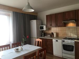 Kuchyňa alebo kuchynka v ubytovaní Apartamenty w Jurgowie Świstokówka