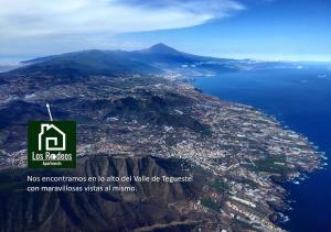 an aerial view of a city on top of a mountain at Los Rodeos Luxury Vivienda Vacacional in La Laguna