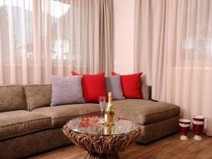 Posezení v ubytování Ferienwohnung Eberl
