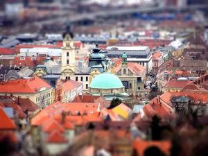 Výhľad na mesto Pécs alebo výhľad na mesto priamo z apartmánu