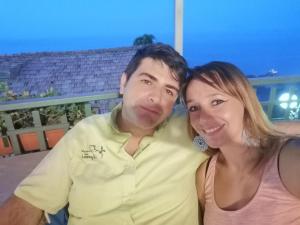 a man and a woman posing for a picture at Locanda Degli Agrumi in Conca dei Marini