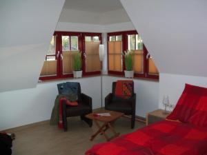 Posezení v ubytování Zum-Luetten-Leuchtturm