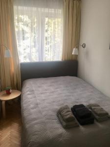Ένα ή περισσότερα κρεβάτια σε δωμάτιο στο Apartament Telimena +33 φωτογραφίες