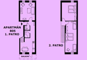 Půdorys ubytování Apartmány Nova Lake