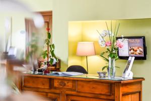 Sjónvarps- og/eða afþreyingartæki á Hôtel Spa Mendi Alde