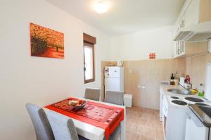Kuchyň nebo kuchyňský kout v ubytování Apartment Holiday