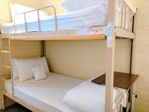 a couple of bunk beds in a room at King Wow Inn in Tainan