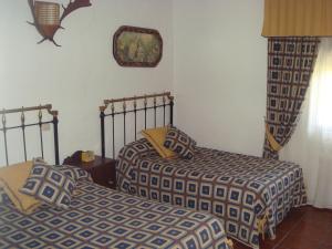 a bedroom with two beds and a picture on the wall at San José in Andújar +29 photos
