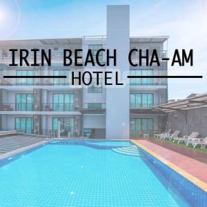 an image of a hotel with the words iron beach cha am hotel at Irin Beach Cha-am in Cha Am