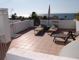 Balkon lub taras w obiekcie Moderno apartamento con vistas al mar