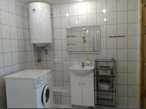 Vonios kambarys apgyvendinimo įstaigoje Kotedzas Melnrageje