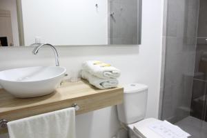Koupelna v ubytování Hotel Boutique Plaza